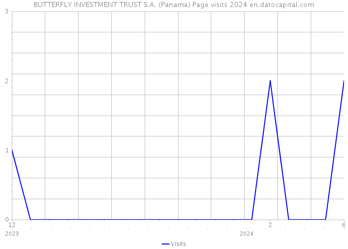 BUTTERFLY INVESTMENT TRUST S.A. (Panama) Page visits 2024 