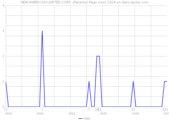 NEW AMERICAN LIMITED CORP. (Panama) Page visits 2024 