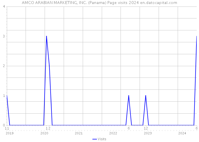 AMCO ARABIAN MARKETING, INC. (Panama) Page visits 2024 