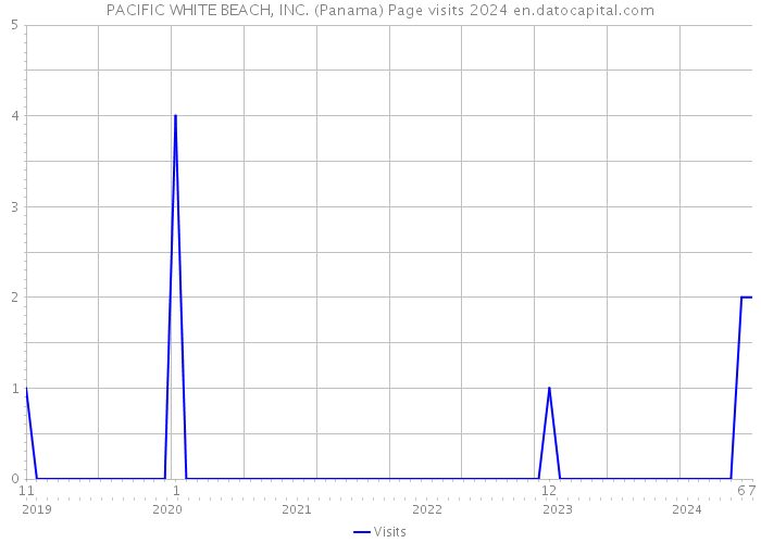 PACIFIC WHITE BEACH, INC. (Panama) Page visits 2024 