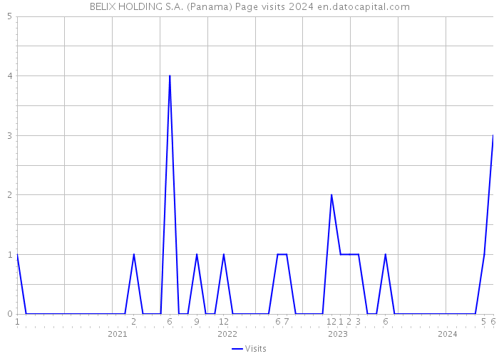 BELIX HOLDING S.A. (Panama) Page visits 2024 