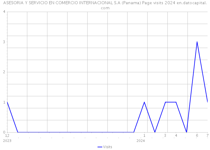 ASESORIA Y SERVICIO EN COMERCIO INTERNACIONAL S.A (Panama) Page visits 2024 