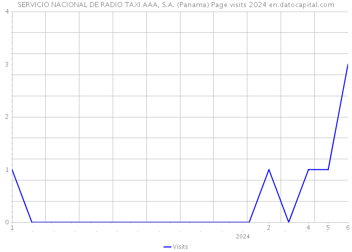 SERVICIO NACIONAL DE RADIO TAXI AAA, S.A. (Panama) Page visits 2024 