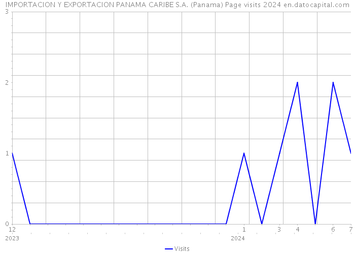 IMPORTACION Y EXPORTACION PANAMA CARIBE S.A. (Panama) Page visits 2024 