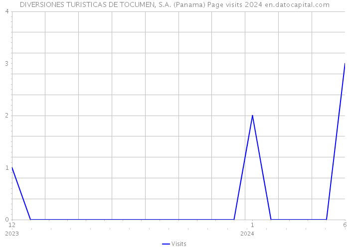 DIVERSIONES TURISTICAS DE TOCUMEN, S.A. (Panama) Page visits 2024 