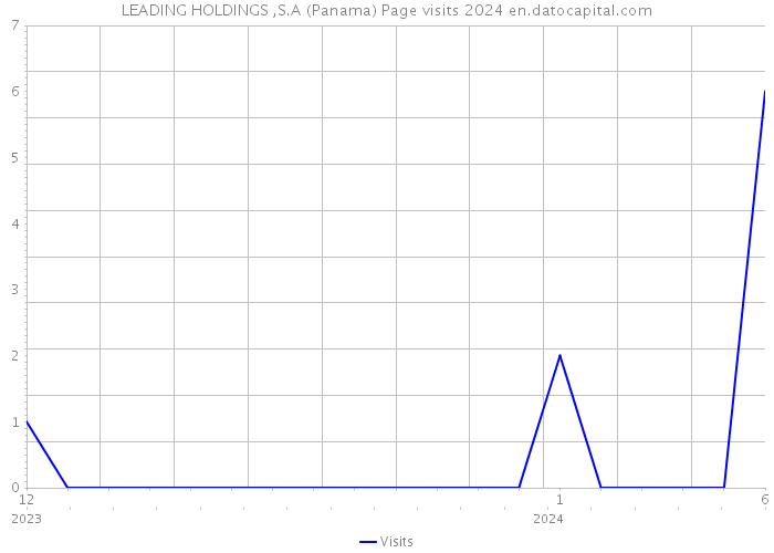 LEADING HOLDINGS ,S.A (Panama) Page visits 2024 