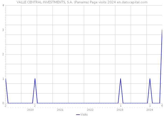 VALLE CENTRAL INVESTMENTS, S.A. (Panama) Page visits 2024 