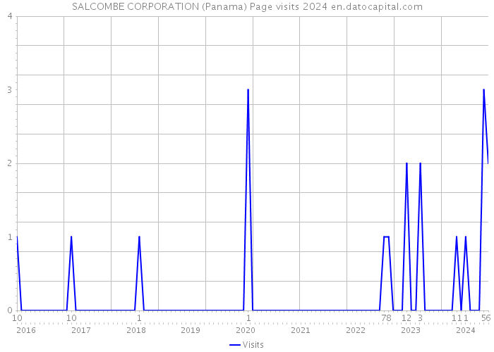 SALCOMBE CORPORATION (Panama) Page visits 2024 