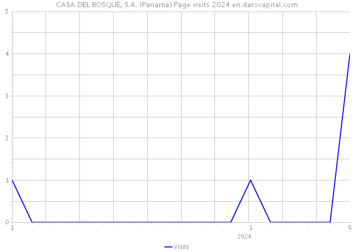 CASA DEL BOSQUE, S.A. (Panama) Page visits 2024 