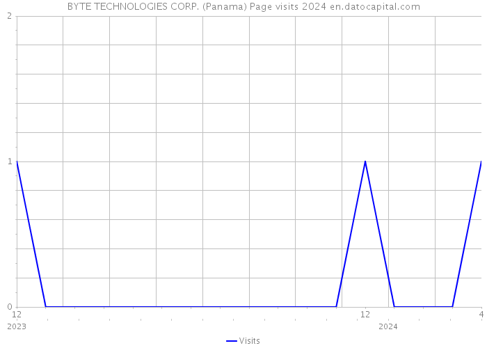 BYTE TECHNOLOGIES CORP. (Panama) Page visits 2024 
