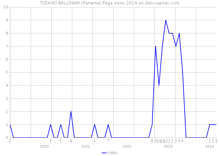 TIZIANO BALLINARI (Panama) Page visits 2024 