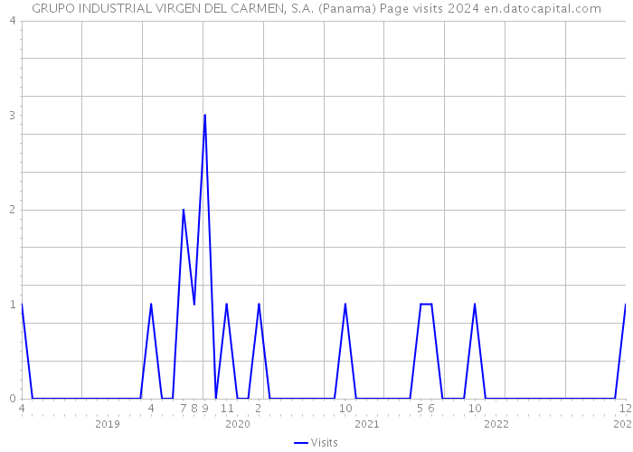 GRUPO INDUSTRIAL VIRGEN DEL CARMEN, S.A. (Panama) Page visits 2024 