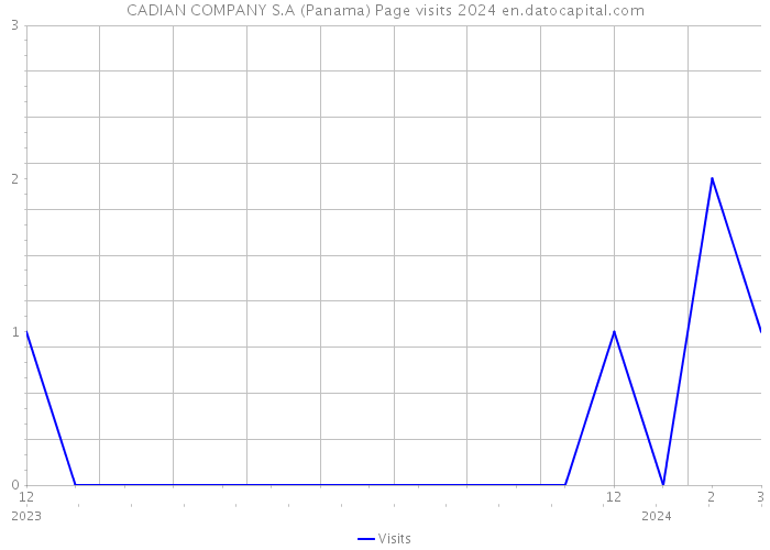 CADIAN COMPANY S.A (Panama) Page visits 2024 