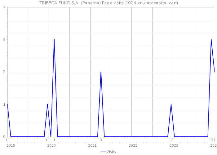 TRIBECA FUND S.A. (Panama) Page visits 2024 
