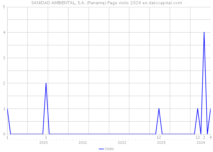 SANIDAD AMBIENTAL, S.A. (Panama) Page visits 2024 