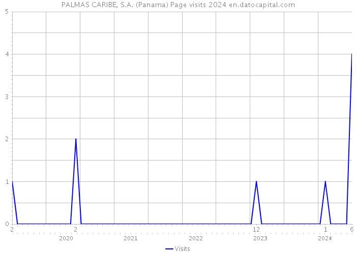 PALMAS CARIBE, S.A. (Panama) Page visits 2024 