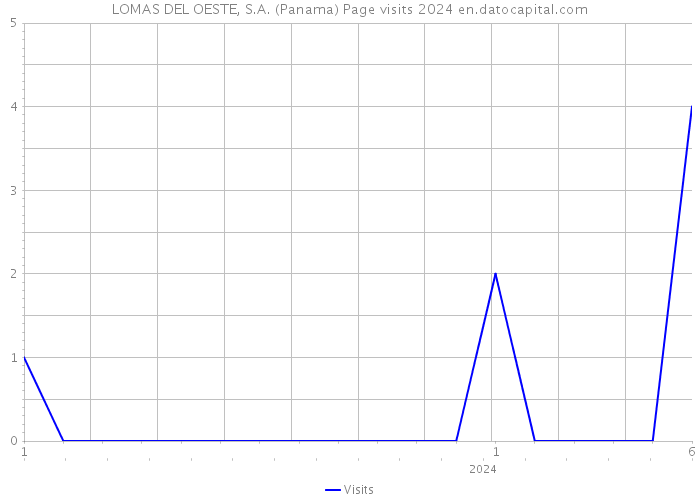 LOMAS DEL OESTE, S.A. (Panama) Page visits 2024 