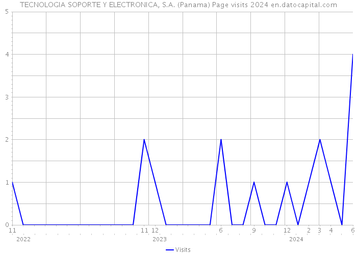TECNOLOGIA SOPORTE Y ELECTRONICA, S.A. (Panama) Page visits 2024 