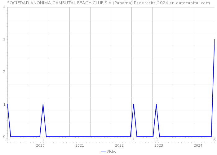 SOCIEDAD ANONIMA CAMBUTAL BEACH CLUB,S.A (Panama) Page visits 2024 