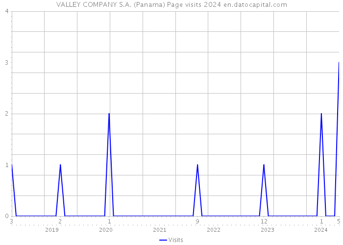 VALLEY COMPANY S.A. (Panama) Page visits 2024 