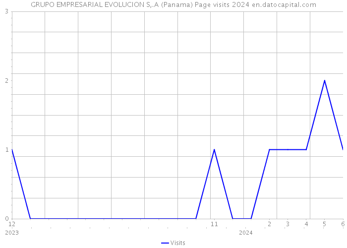 GRUPO EMPRESARIAL EVOLUCION S,.A (Panama) Page visits 2024 