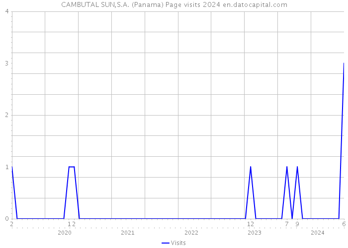 CAMBUTAL SUN,S.A. (Panama) Page visits 2024 