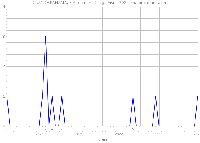 GRANDE PANAMA, S.A. (Panama) Page visits 2024 