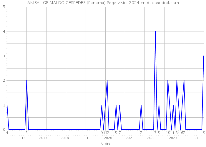 ANIBAL GRIMALDO CESPEDES (Panama) Page visits 2024 