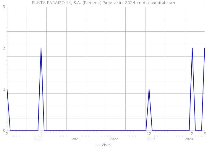 PUNTA PARAISO 14, S.A. (Panama) Page visits 2024 