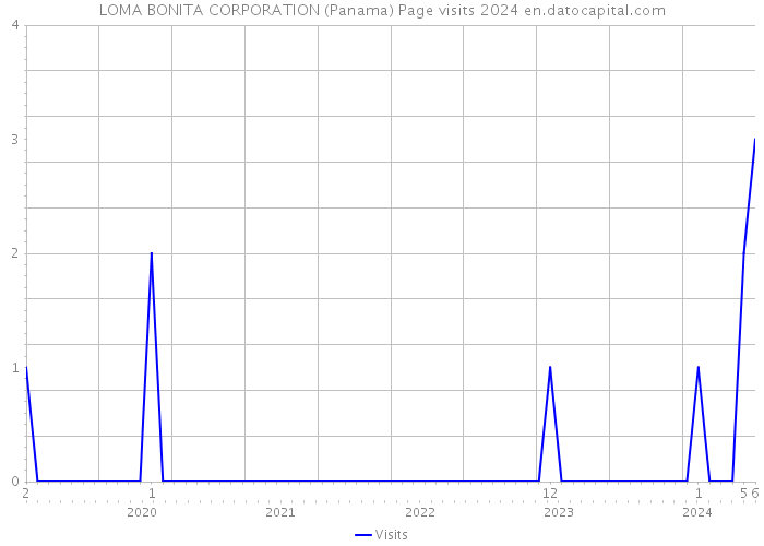 LOMA BONITA CORPORATION (Panama) Page visits 2024 