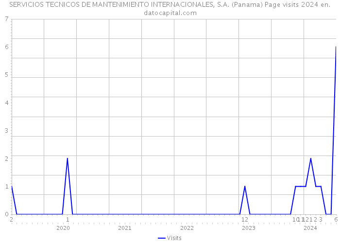 SERVICIOS TECNICOS DE MANTENIMIENTO INTERNACIONALES, S.A. (Panama) Page visits 2024 