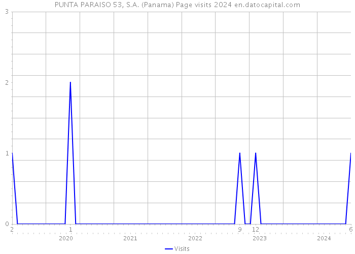 PUNTA PARAISO 53, S.A. (Panama) Page visits 2024 