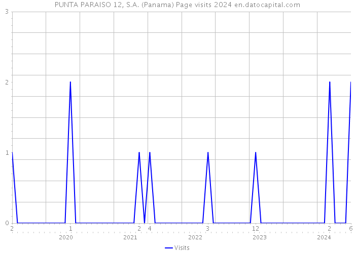 PUNTA PARAISO 12, S.A. (Panama) Page visits 2024 