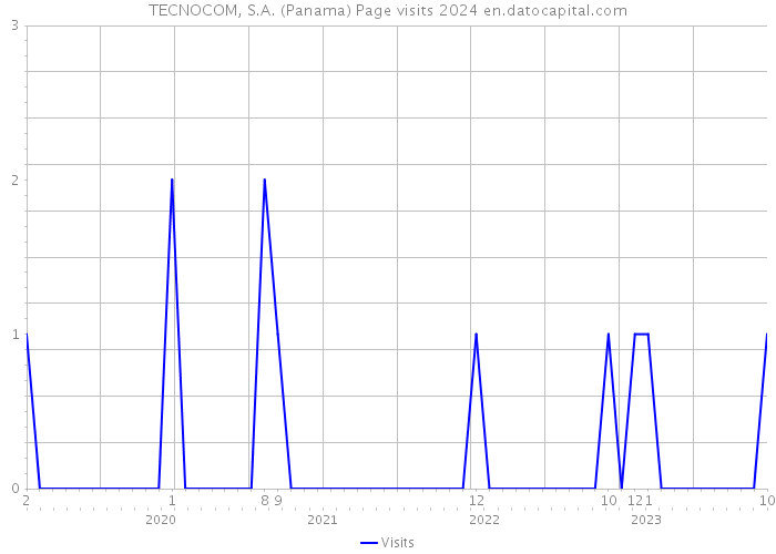 TECNOCOM, S.A. (Panama) Page visits 2024 