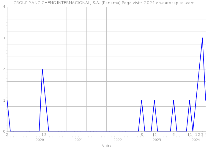 GROUP YANG CHENG INTERNACIONAL, S.A. (Panama) Page visits 2024 