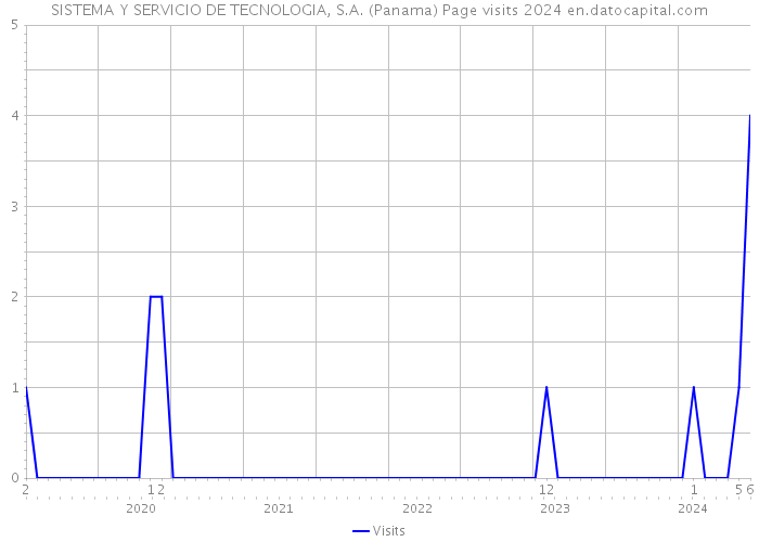 SISTEMA Y SERVICIO DE TECNOLOGIA, S.A. (Panama) Page visits 2024 