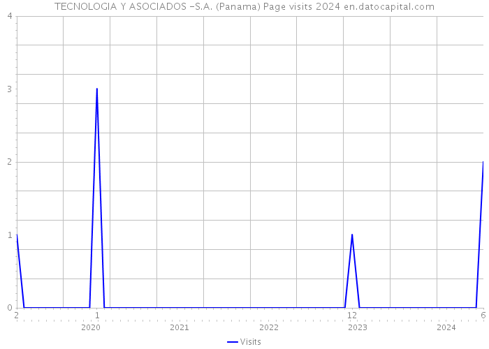 TECNOLOGIA Y ASOCIADOS -S.A. (Panama) Page visits 2024 