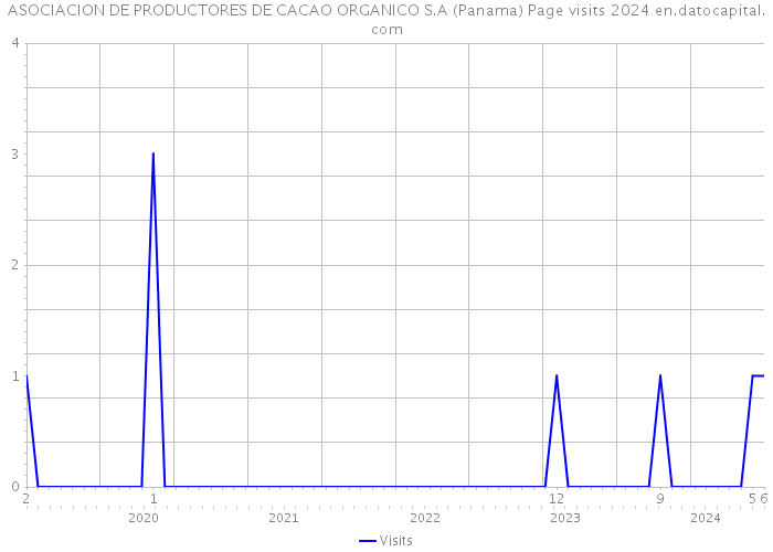 ASOCIACION DE PRODUCTORES DE CACAO ORGANICO S.A (Panama) Page visits 2024 