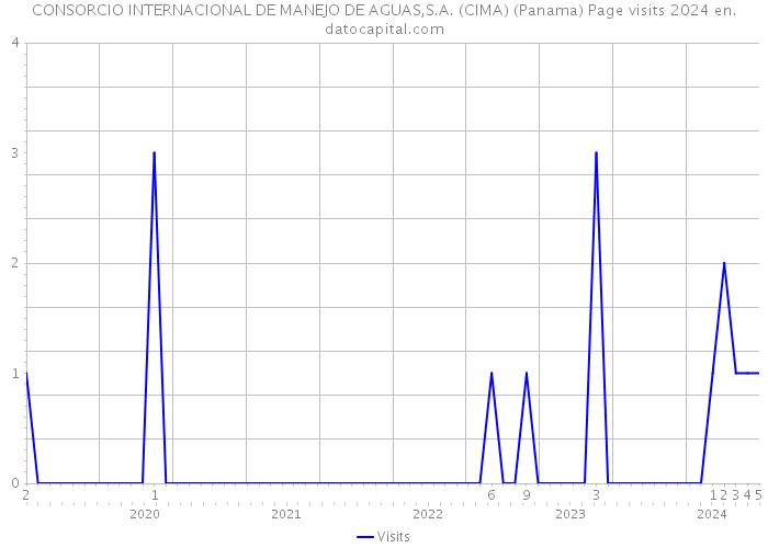 CONSORCIO INTERNACIONAL DE MANEJO DE AGUAS,S.A. (CIMA) (Panama) Page visits 2024 