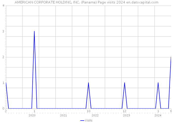 AMERICAN CORPORATE HOLDING, INC. (Panama) Page visits 2024 