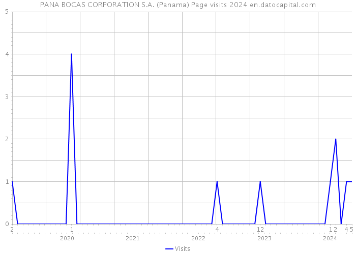 PANA BOCAS CORPORATION S.A. (Panama) Page visits 2024 