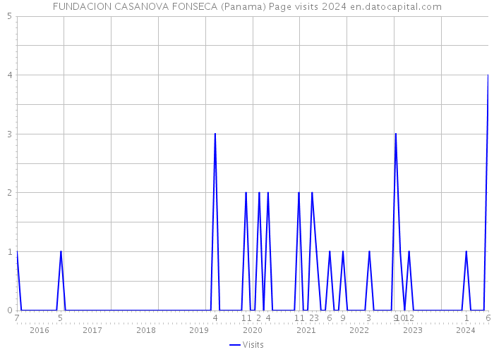 FUNDACION CASANOVA FONSECA (Panama) Page visits 2024 