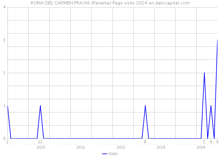 ROMA DEL CARMEN PRAVIA (Panama) Page visits 2024 
