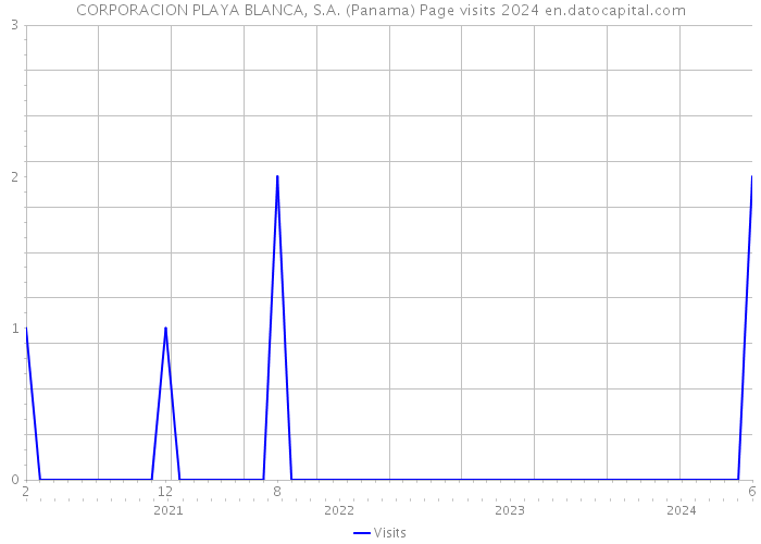 CORPORACION PLAYA BLANCA, S.A. (Panama) Page visits 2024 