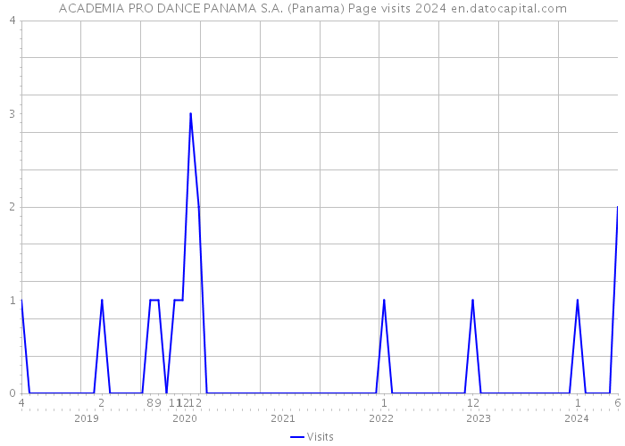 ACADEMIA PRO DANCE PANAMA S.A. (Panama) Page visits 2024 