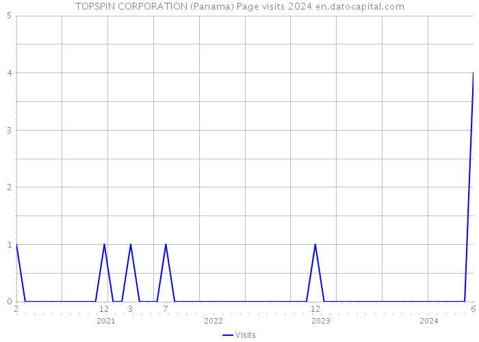 TOPSPIN CORPORATION (Panama) Page visits 2024 