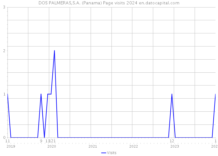 DOS PALMERAS,S.A. (Panama) Page visits 2024 
