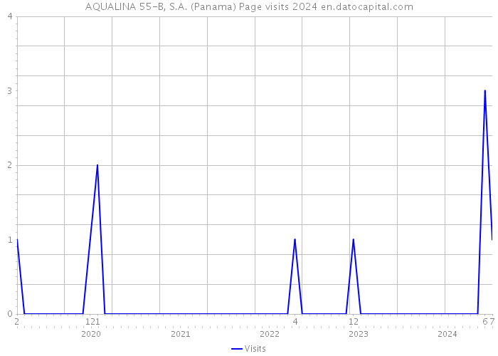AQUALINA 55-B, S.A. (Panama) Page visits 2024 