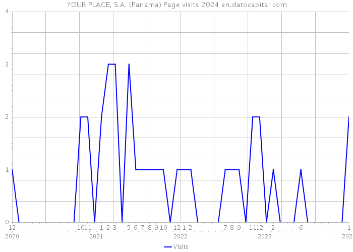 YOUR PLACE, S.A. (Panama) Page visits 2024 