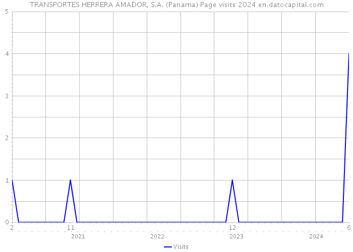TRANSPORTES HERRERA AMADOR, S.A. (Panama) Page visits 2024 